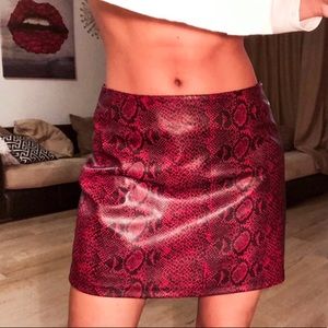 Express Snakeskin Skirt